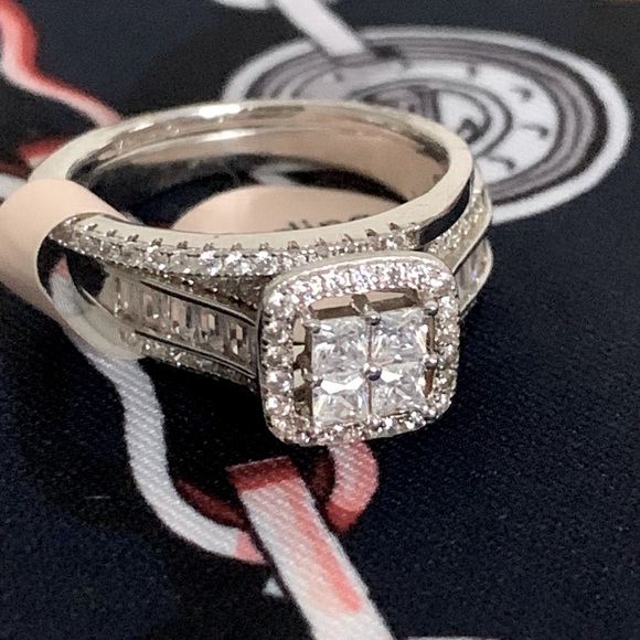 🛍️NEW🛍️WEDDING BAND SET IN STERLING SILVER (NFT) - Picture 5 of 9